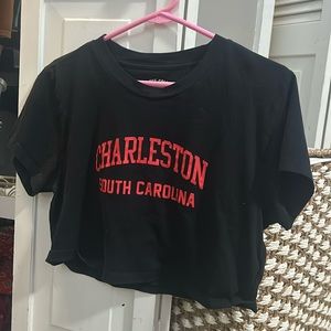 cropped aeropostale “Charleston South Carolina” shirt